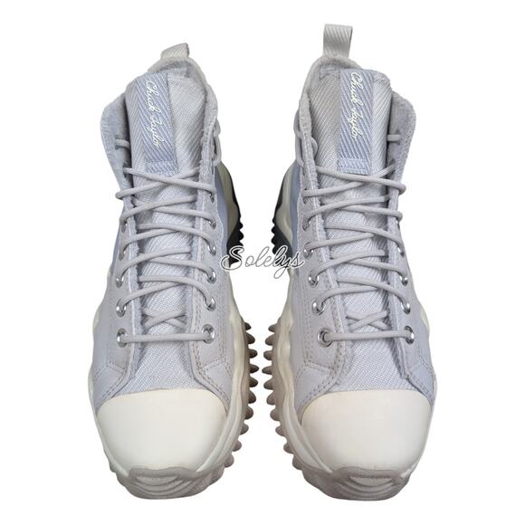 Converse Run Star Motion Gravel Stone Leather Platform Cozy Faux Fur Sneaker 9 - Picture 2 of 10